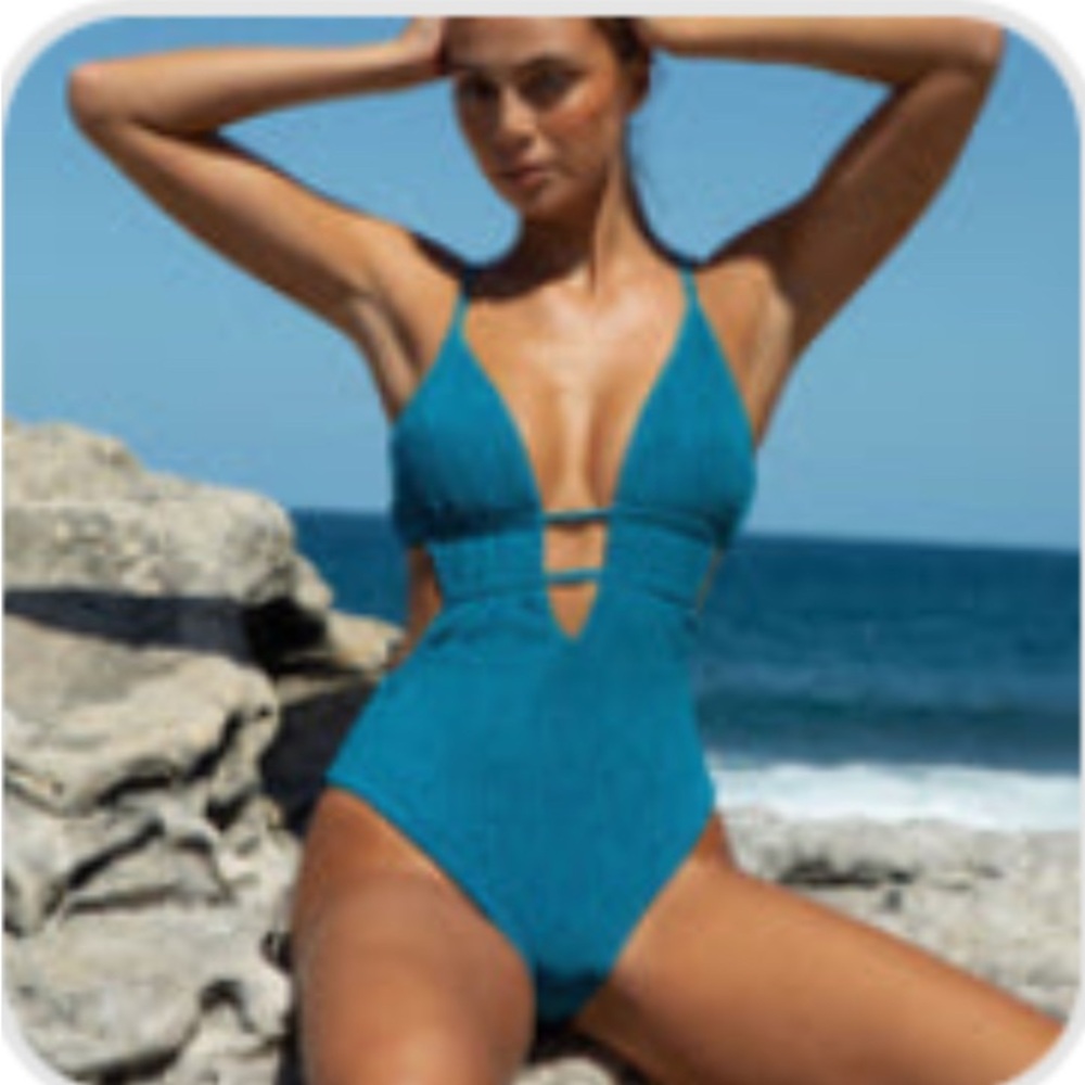 Teal One Piece Swimsuit